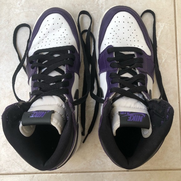 Nike Air Jordan 1 Retro High OG “Court Purple” Sneakers - Picture 2 of 15